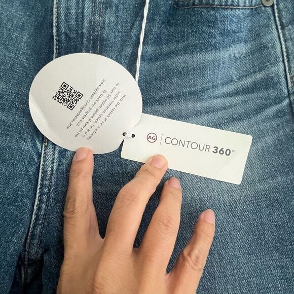 Ag Adriano Goldschmied Alexxis High Rise Straight Jeans size 25 New with tags - Picture 6 of 11